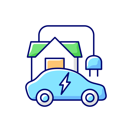 Electric vehicle Generic Thin Outline Color icon