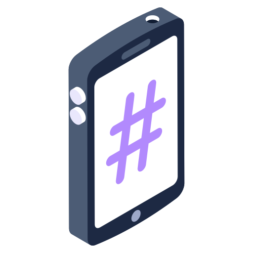 Hashtags Generic Isometric icon