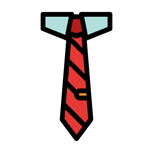 Necktie Generic Outline Color icon