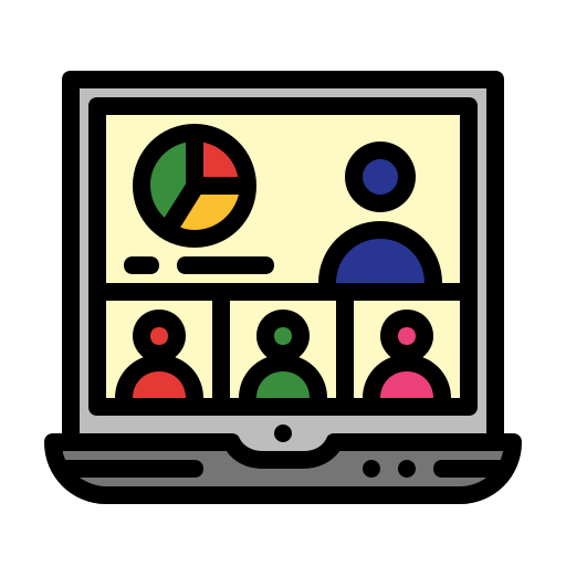 Online presentation Generic Outline Color icon