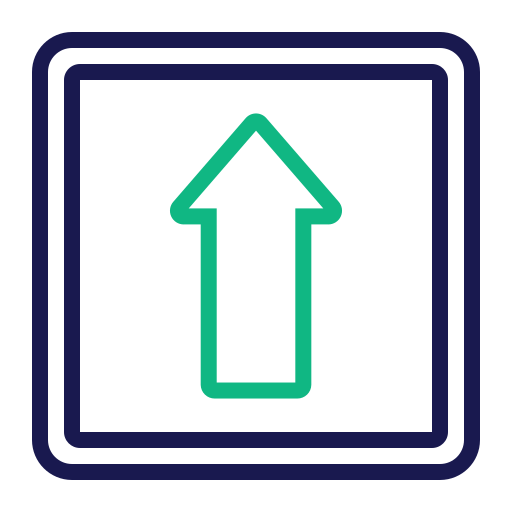 Up sign Generic Outline Color icon