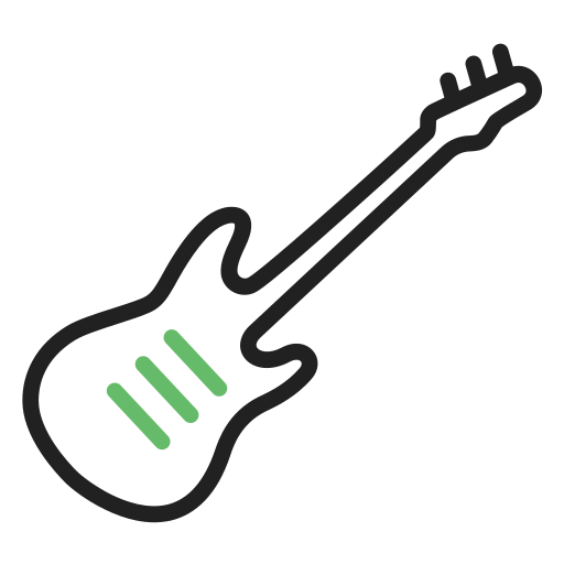 elektrische gitaar Generic Outline Color icoon