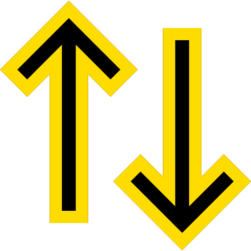 Up and down arrows Generic Outline Color icon