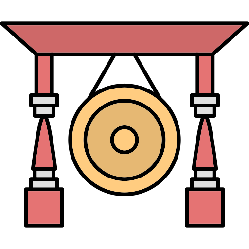 gong Generic Thin Outline Color icon