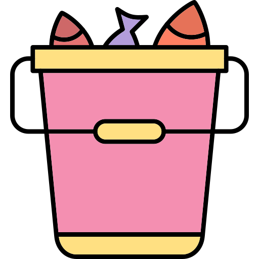 버킷 Generic Thin Outline Color icon