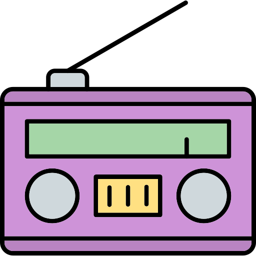 Radio Generic Thin Outline Color icon