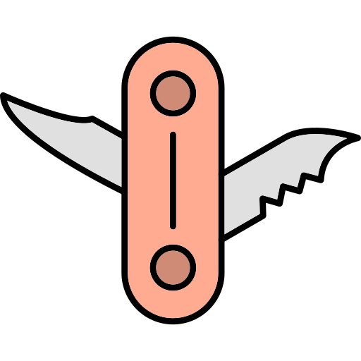 coltello svizzero Generic Thin Outline Color icona