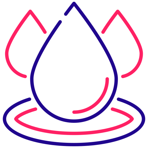 gotas de agua Generic Outline Color icono
