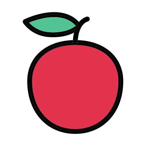 apfel Vector Stall Lineal Color icon