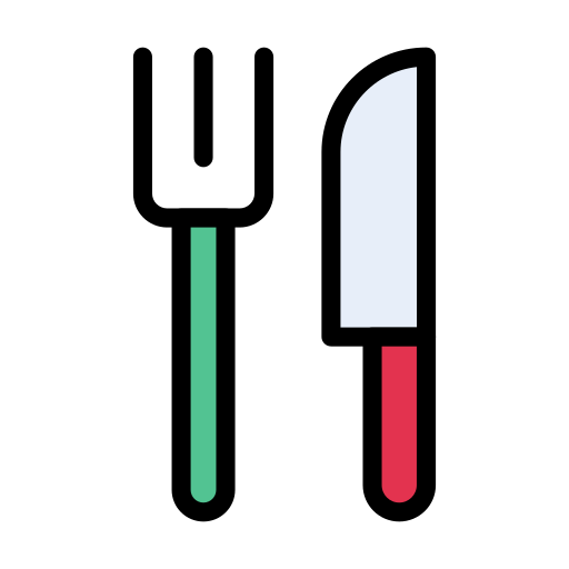 Cutlery Vector Stall Lineal Color icon