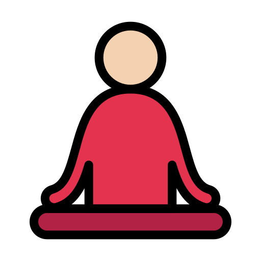 Meditation Vector Stall Lineal Color icon