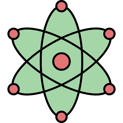 Атом Generic Thin Outline Color иконка
