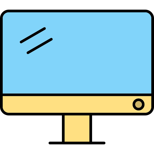 monitor Generic Thin Outline Color icono