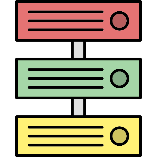 servidor Generic Thin Outline Color icono