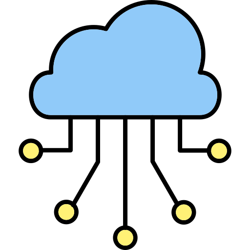 cloud computing Generic Thin Outline Color icona