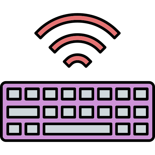 Wireless keyboard Generic Thin Outline Color icon