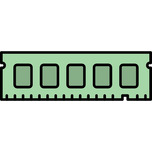Ram Memory Generic Thin Outline Color icon