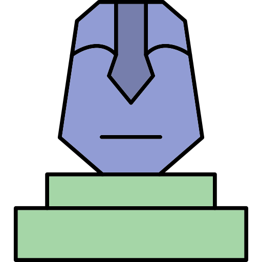 moai Generic Thin Outline Color Ícone
