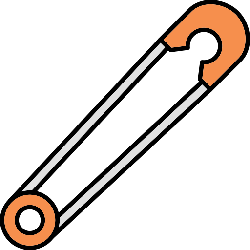Safety pin Generic Thin Outline Color icon