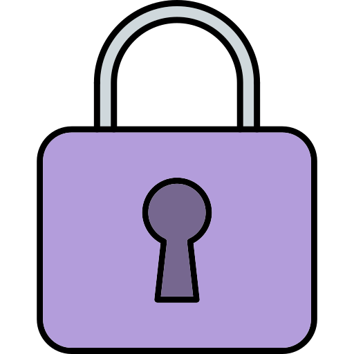 Padlock Generic Thin Outline Color icon