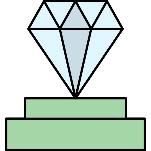 Diamond Generic Thin Outline Color icon