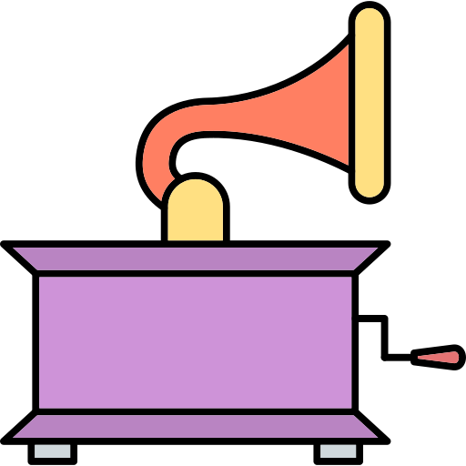 Gramophone Generic Thin Outline Color icon