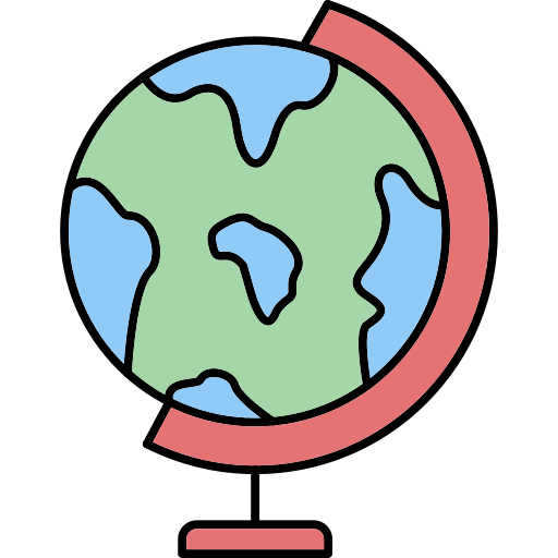 geografía Generic Thin Outline Color icono