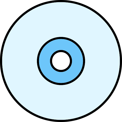 Compact disc Generic Thin Outline Color icon