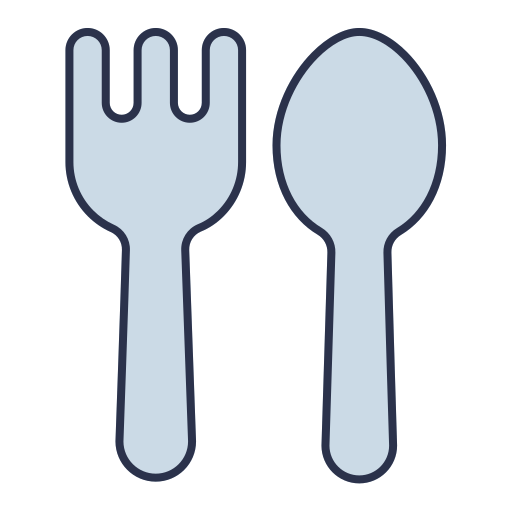 cuchara y tenedor Generic Outline Color icono