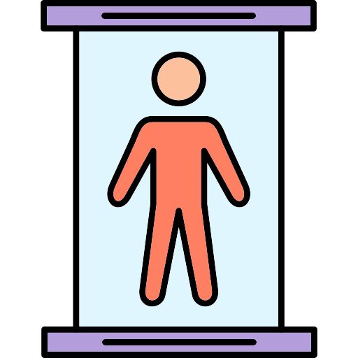 scansione del corpo Generic Thin Outline Color icona