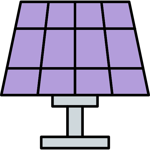 painel solar Generic Thin Outline Color Ícone
