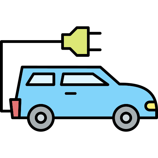Electric car Generic Thin Outline Color icon