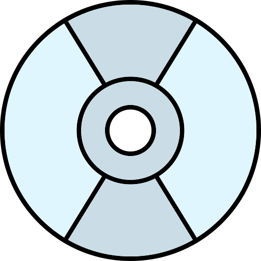compact disc Generic Thin Outline Color icon