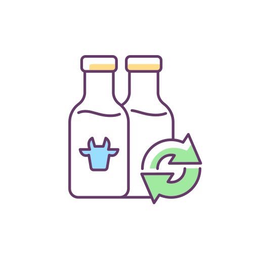 Milk bottle Generic Thin Outline Color icon
