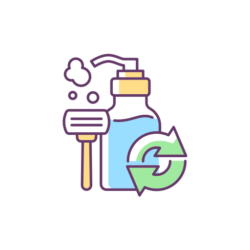 シェービングクリーム Generic Thin Outline Color icon