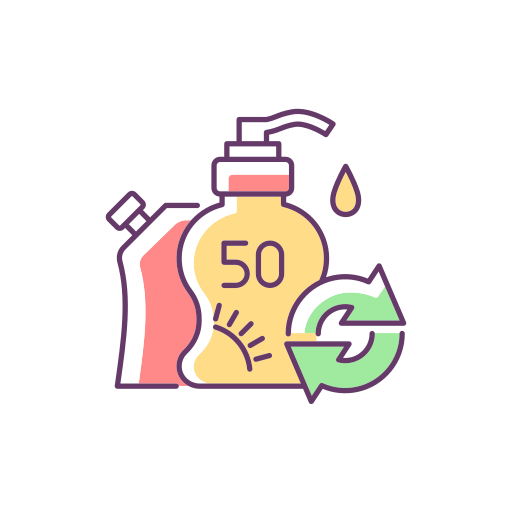 Sunscreen Generic Thin Outline Color icon