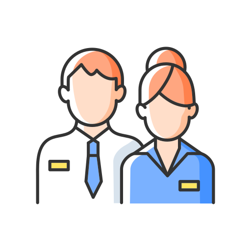 Staff Generic Thin Outline Color icon