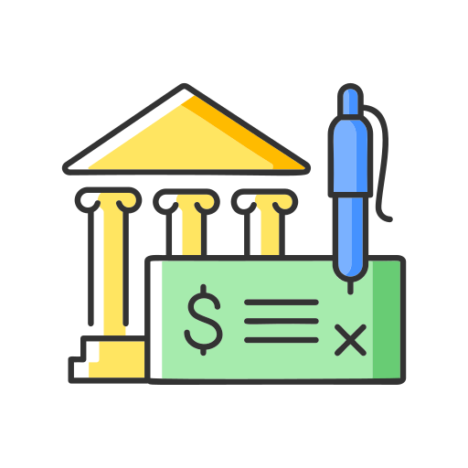 bank Generic Thin Outline Color icon