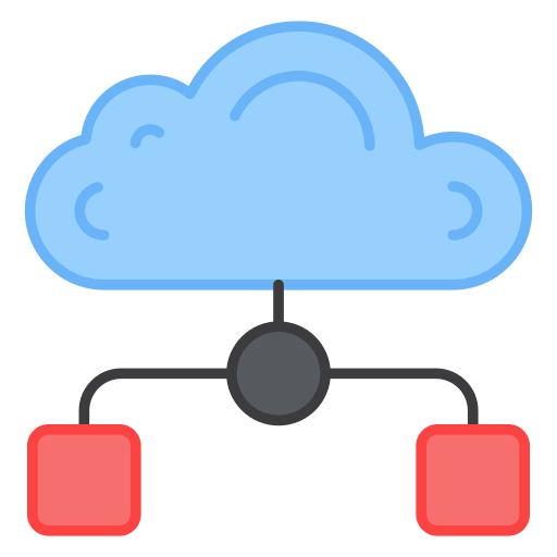 cloud netwerk Generic Outline Color icoon
