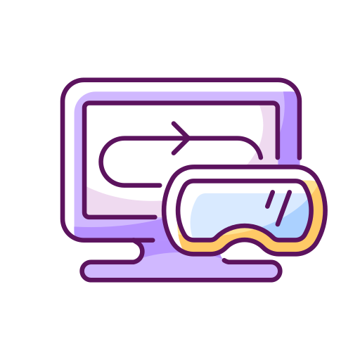 vrゲーム Generic Thin Outline Color icon