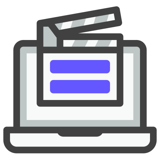 video Generic Outline Color icon