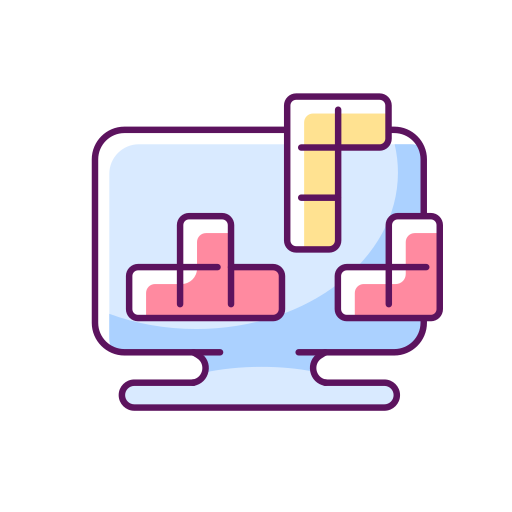 tetris Generic Thin Outline Color icona