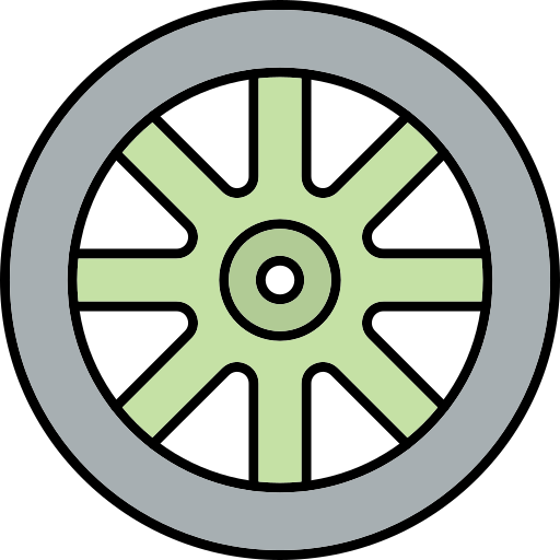 車輪 Generic Thin Outline Color icon