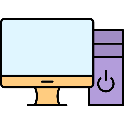computadora Generic Thin Outline Color icono