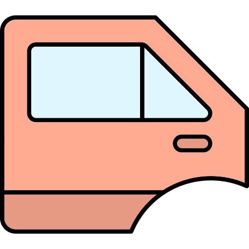 portiera dell'automobile Generic Thin Outline Color icona
