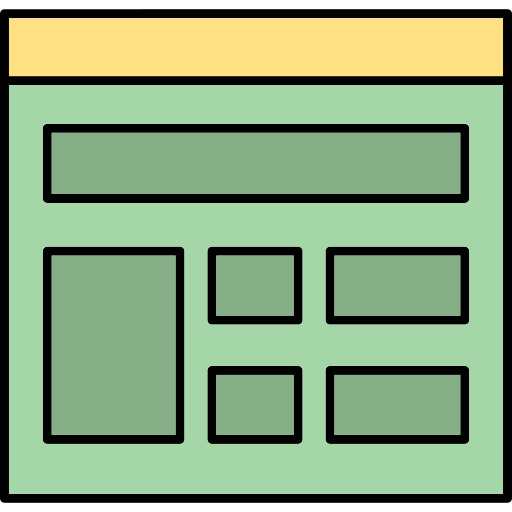 layout Generic Thin Outline Color icon