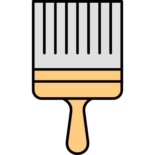 Paintbrush Generic Thin Outline Color icon