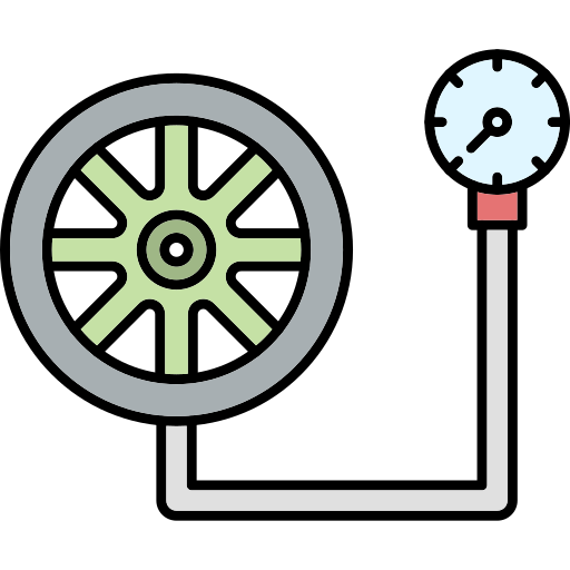 타이어 압력 Generic Thin Outline Color icon