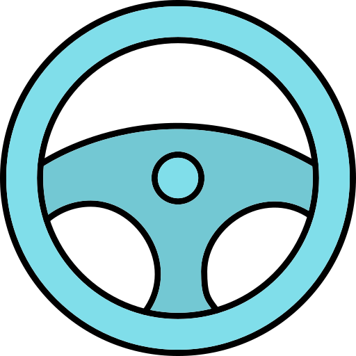 Steering wheel Generic Thin Outline Color icon