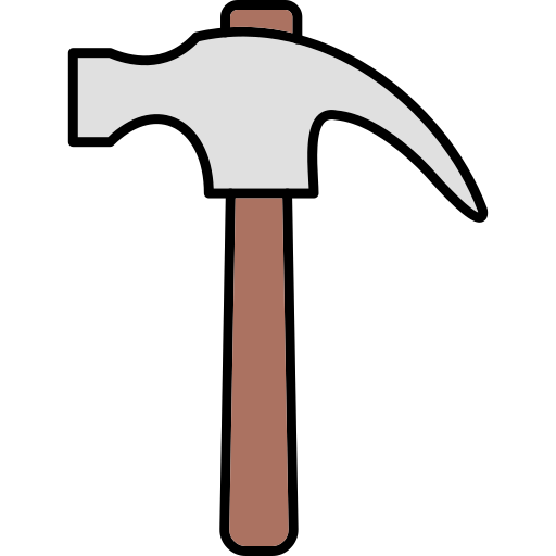 hammer Generic Thin Outline Color icon